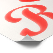 Poster Ruby Rocks design rouge et crème moelleuse (Coin)