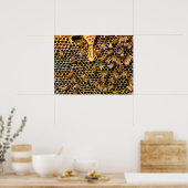 Poster Ruche d'abeilles avec peigne d'abeille (Cuisine)