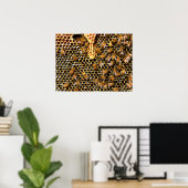 Poster Ruche d'abeilles avec peigne d'abeille (Bureau à domicile)