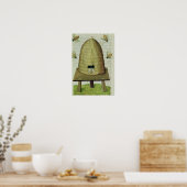 Poster ruche et abeilles (Cuisine)