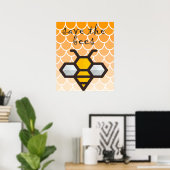 Poster ruche sauver les abeilles (Bureau à domicile)