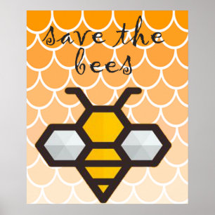 Poster ruche sauver les abeilles