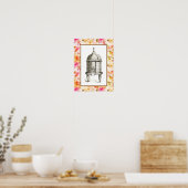 Poster ruche victorienne sur floral (Cuisine)