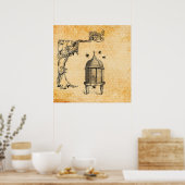 Poster ruche vintage. (Cuisine)