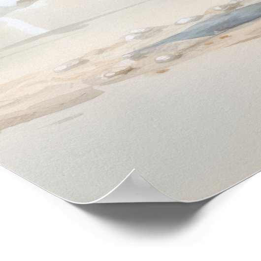 Poster Ruddy Turnstone Bird Art Imprimer l'affiche (Coin)