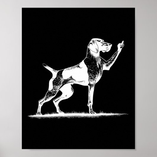 Poster Rude Pointer Dog Hole German Shorthaired Pointer D (Devant)
