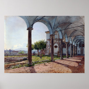 Poster Rudolf von Alt Vue de Sant'Onofrio sur Rome