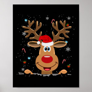 Poster Rudolph Red Nose Reindeer Père Noël Noël