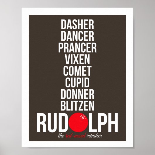 Poster Rudolph Simple Print (Devant)