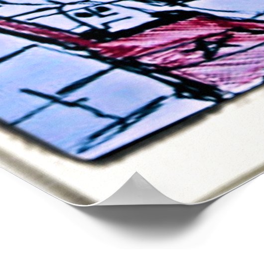 POSTER RUE À DAMIERS (Coin)