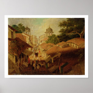 Poster Rue à Patna, c.1825 (huile sur toile)