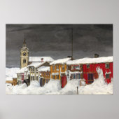 Poster Rue à Røros en hiver (1903) (Devant)