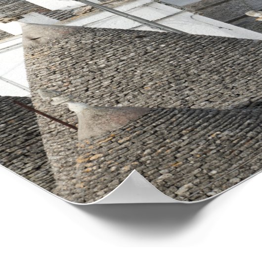 Poster Rue avec trulli maisons à Alberobello, Pouilles (Coin)