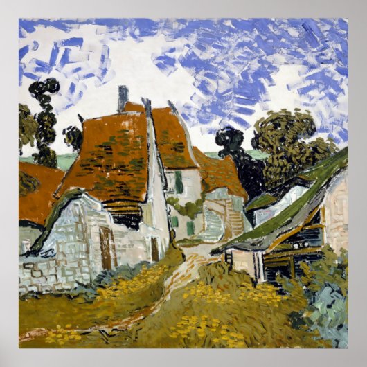 Poster Rue d'Auvers-sur-Oise par Vincent van Gogh (Devant)