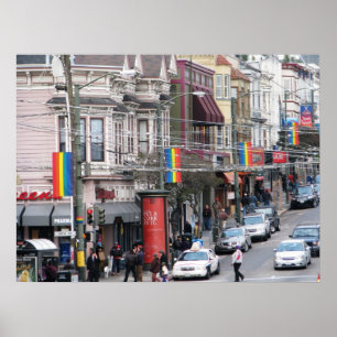 Poster Rue de Castro - San Francisco, la Californie