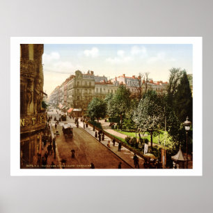Poster Rue de la France vintage, Alsace-Lorraine,