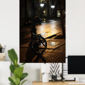 Poster Rue de la ville la nuit (Bureau à domicile)