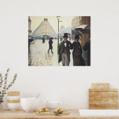 Poster Rue de Paris, temps de pluie de Caillebotte (Cuisine)