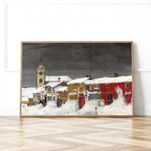 Poster Rue de Røros en hiver (1903)