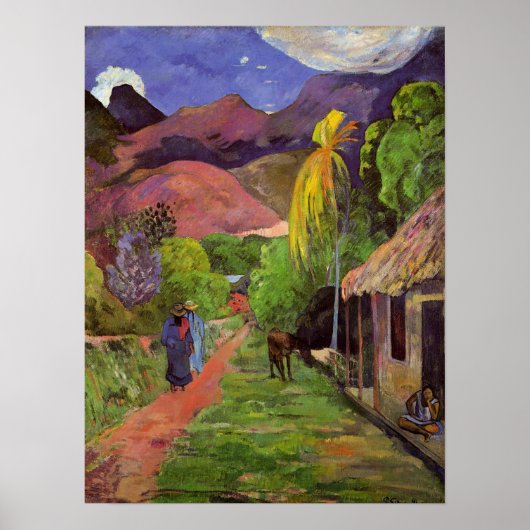 Poster 'Rue de Tahiti' - Paul Gauguin Imprimer (Devant)