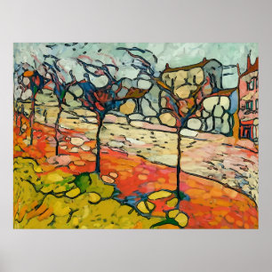 Poster Rue de ville, style Matisse