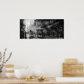 Poster Rue de ville vintage du XIXe siècle (Cuisine)