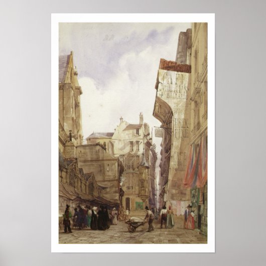 Poster Rue des Pretes, St Germain L'Auxerrois, Paris (Devant)