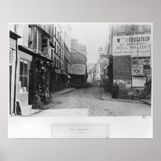 Poster Rue Descartes, de la rue Mouffetard, Paris (Devant)