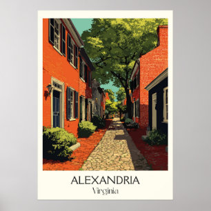 Poster Rue du Vieux-Town Alexandria Virginie