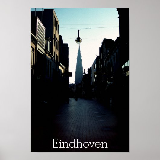 Poster Rue Eindhoven & Catharinakerk, Pays-Bas (Devant)
