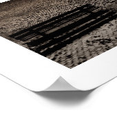 Poster Rue et banc pavés (Coin)