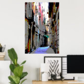 Poster rue européenne psychédélique Imprimer (Bureau à domicile)