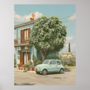 Poster Rue italienne d'été vintage