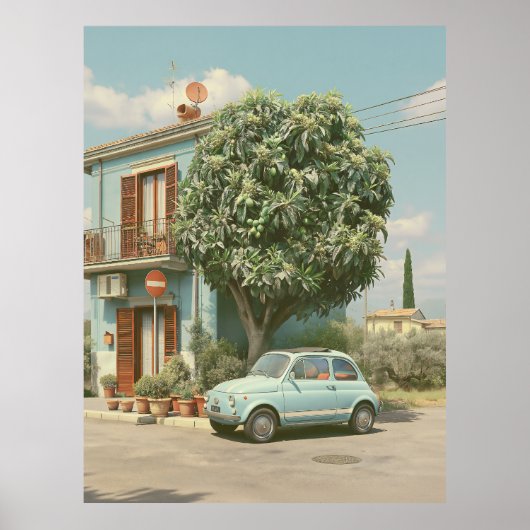 Poster Rue italienne d'été vintage (Devant)