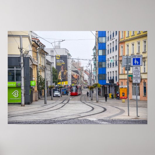 Poster Rue moderne de Bratislava, Slovaquie (Devant)