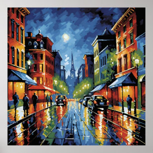 Poster Rue Moonlit City