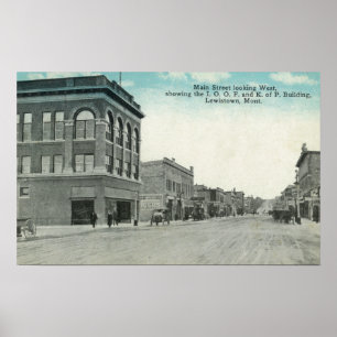 Poster Rue principale regardant WestLewiston, la TA