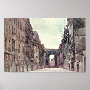 Poster Rue Saint-Denis à Paris par Girtin Thomas