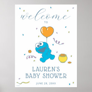 Poster Rue Sésame   Accueil du Baby shower Monster Cookie