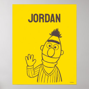 Poster Rue Sésame Bert Bright Ajouter Votre Nom