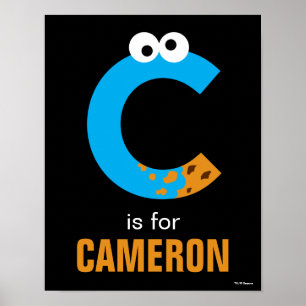 Poster Rue Sésame C est pour Cookie Monster