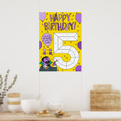 Poster Rue Sésame | Compter la couleur de nombre par nomb (Cuisine)