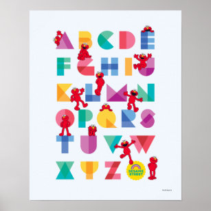 Poster Rue Sésame   Elmo Alphabet