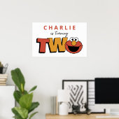 Poster Rue Sésame | Elmo - Deuxième anniversaire (Bureau à domicile)