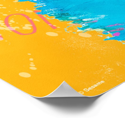 Poster Rue Sésame | Nom Nom Nom Cookie Monster (Coin)