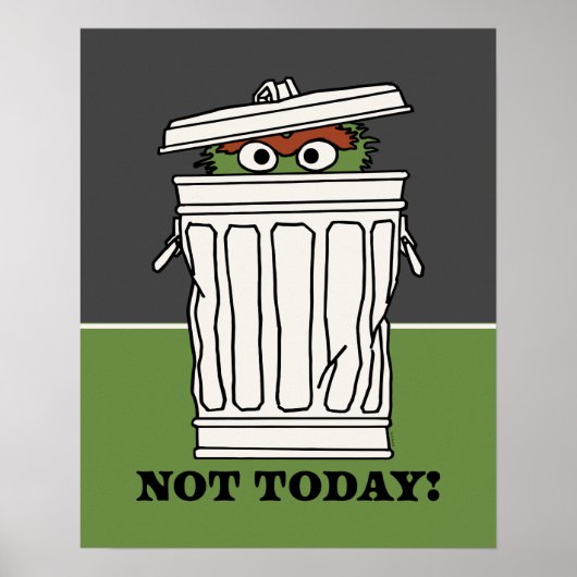 Poster Rue Sésame | Oscar le Grouch Pas aujourd'hui! (Devant)