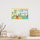 Poster Rue Sésame | Scène de classe (Cuisine)