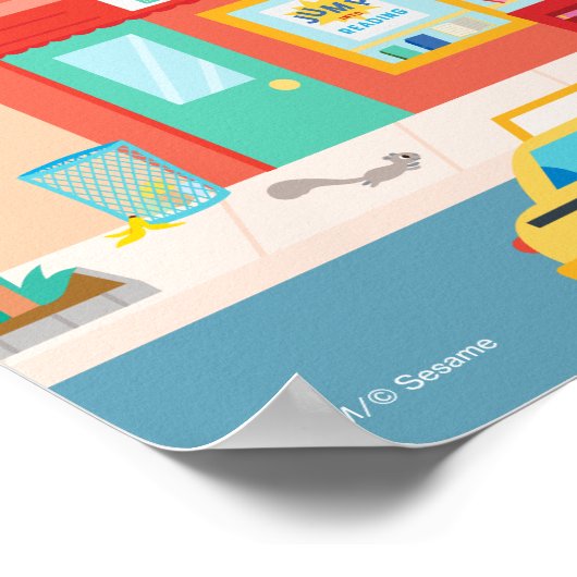 Poster Rue Sésame | Scène de rue Sésame (Coin)