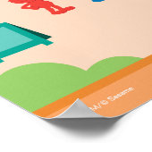 Poster Rue Sésame | Scène de zoo (Coin)