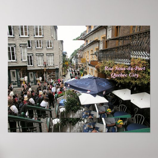 Poster Rue Sous-du-Fort - Québec (Devant)